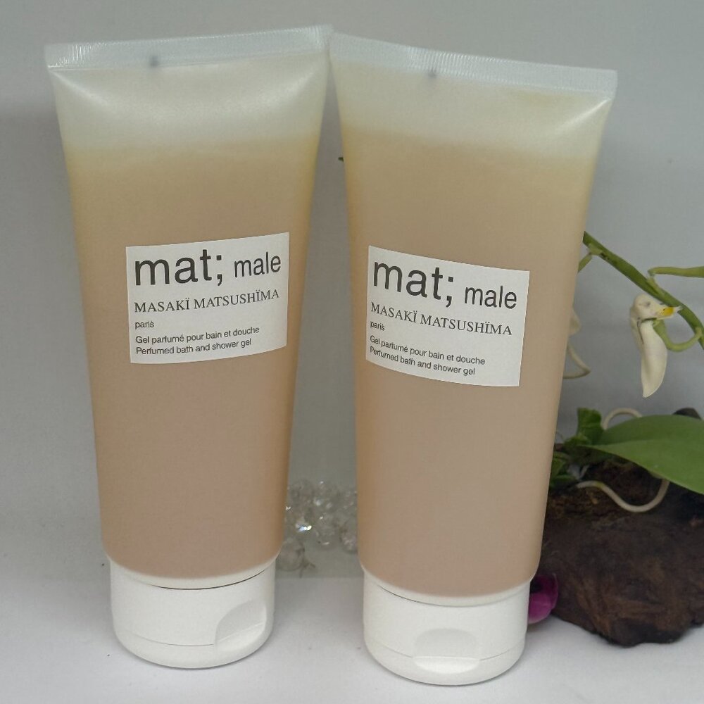 2x Mat Male by Masaki Matsushima Perfumed Bath & Shower Gel for Men - 6.66 fl oz